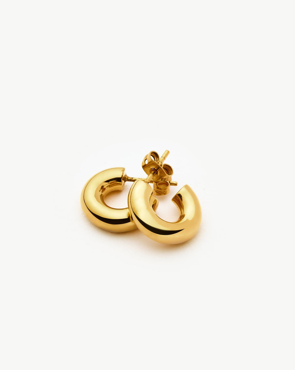 Chubby Mini Hoop Earrings | 18ct Gold Vermeil