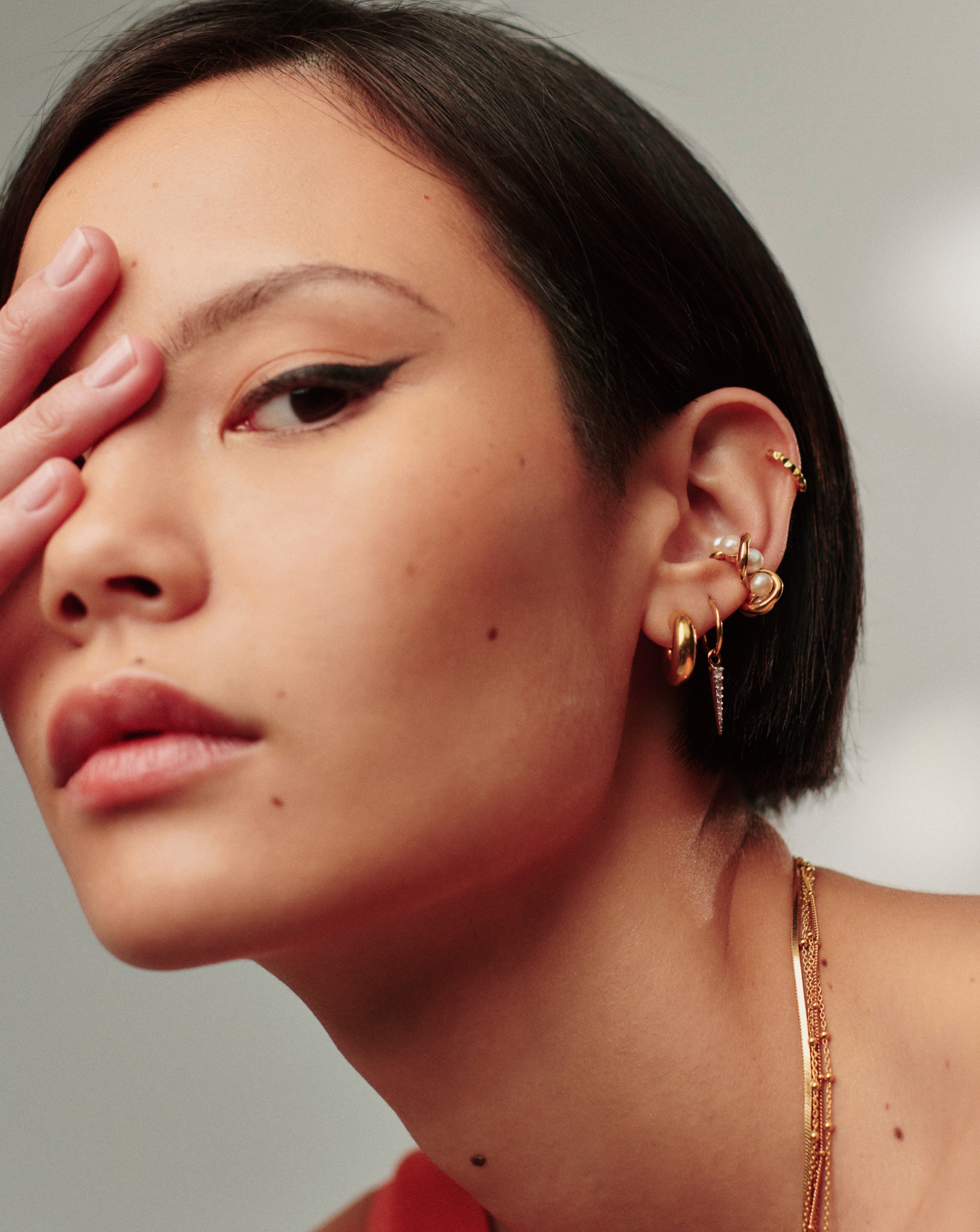 Chubby Mini Hoop Earrings | 18ct Gold Vermeil