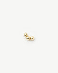 Solid Gold Trio Flat Back Stud Earring | 14ct Solid Yellow Gold