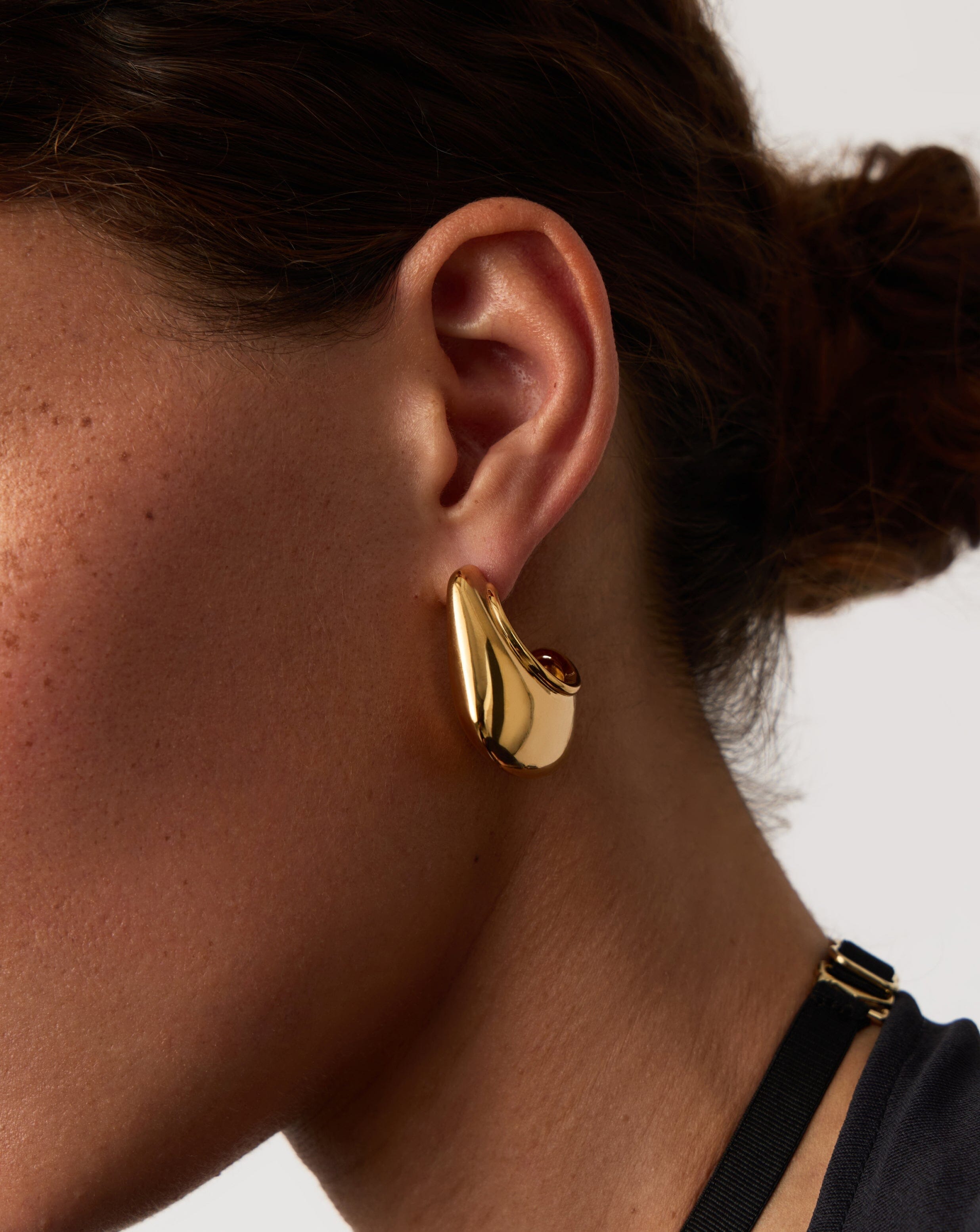 Hera Dome Large Hoop Earrings | 18ct Gold Plated