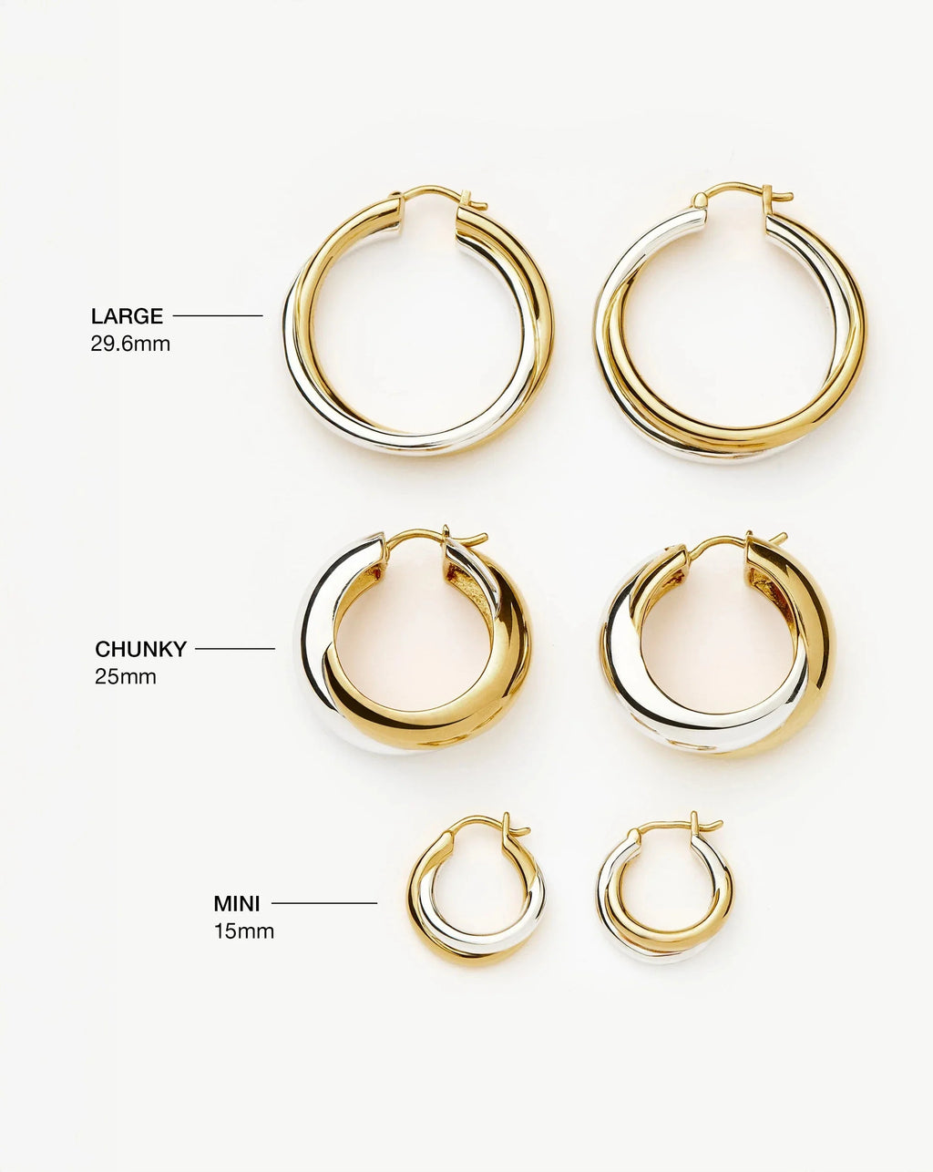 Lucy Williams Entwine Large Hoop Earrings | Mixed Metal