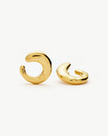 Molten Large Open Stud Earrings | 18ct Gold Plated