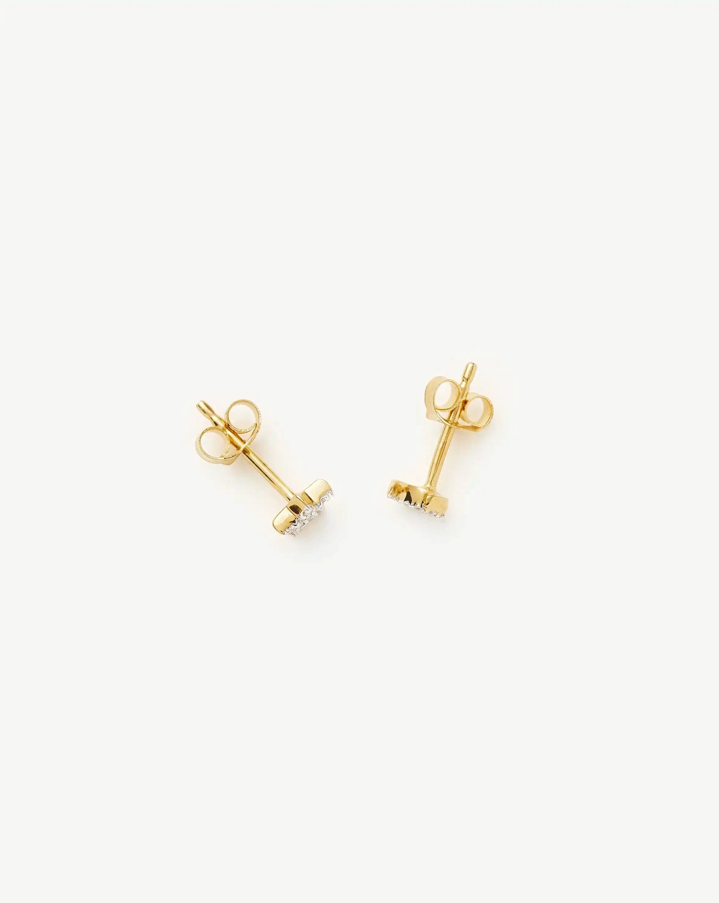 Pave Star Moon Stud Earrings