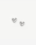 Puffy Heart Mini Stud Earrings | Sterling Silver