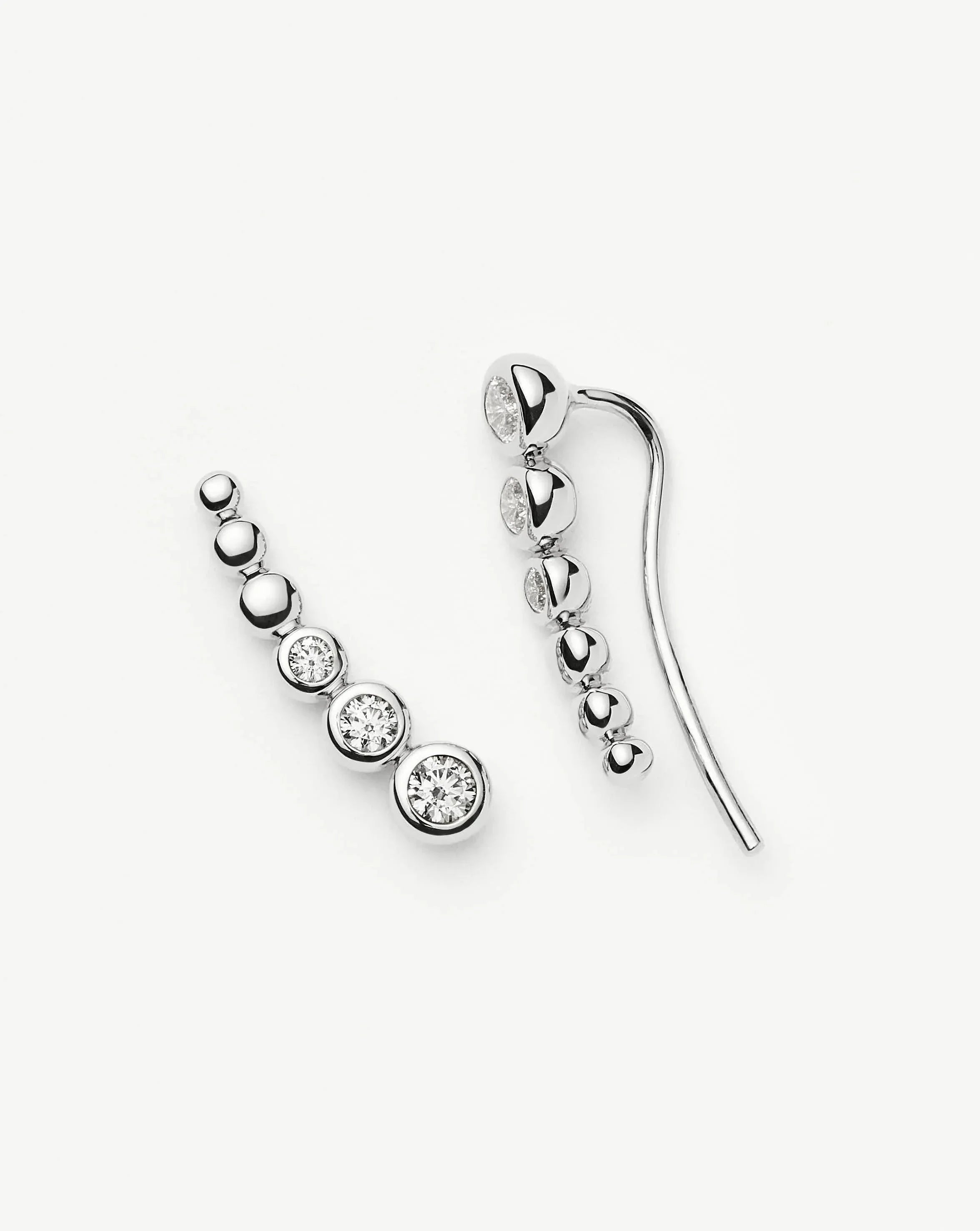 Tennis Climber Earrings | Sterling Silver/Cubic Zirconia